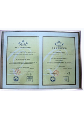 quality system certification certificate